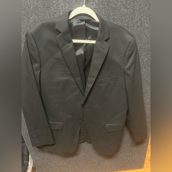 APT 9 Slim Fit Premier Flex Black Suit 44RDress Pants Flat Front 34x30